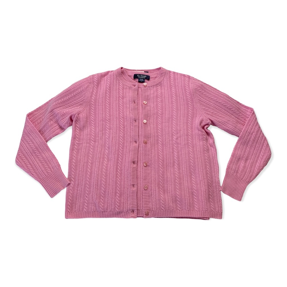 NWT El Daws Pink Cashmere Sweater Set